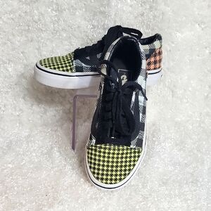 Kids Multi-Colored Plaid Vans - Size 13